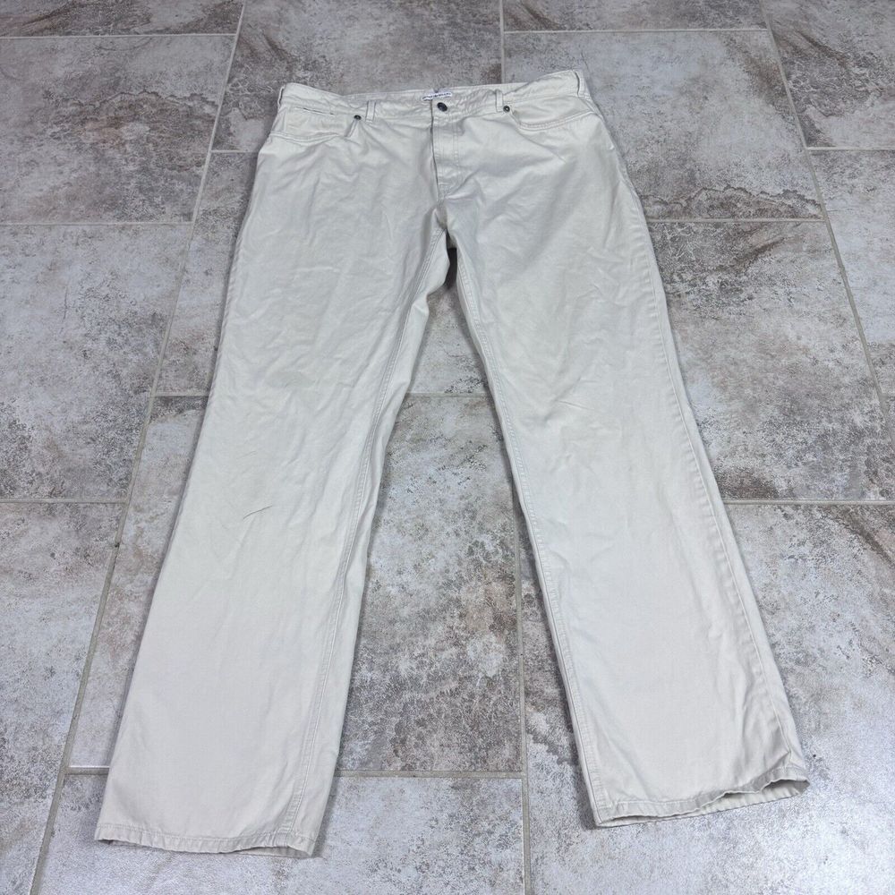 Peter Millar Chino Pants Mens 40x33 Ivory Straight Leg Golf Classic Preppy